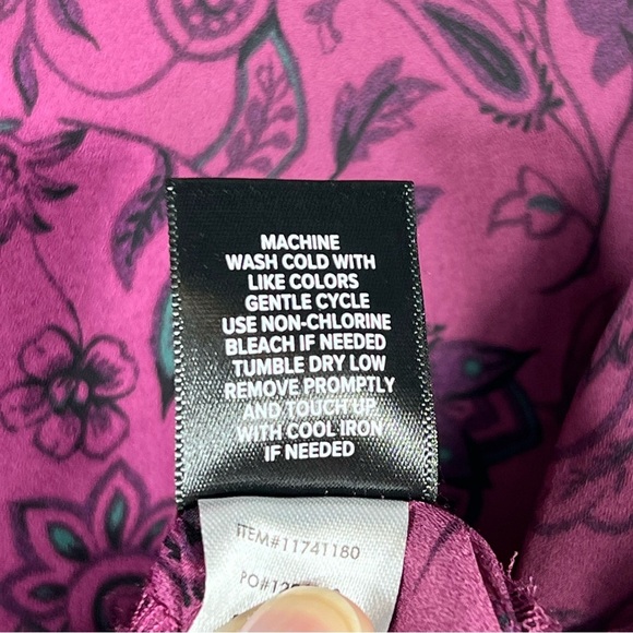 Torrid Purple Paisley Top Size 12 Large (0) Abbey Georgette Cage Back Blouse LNC - Picture 7 of 10